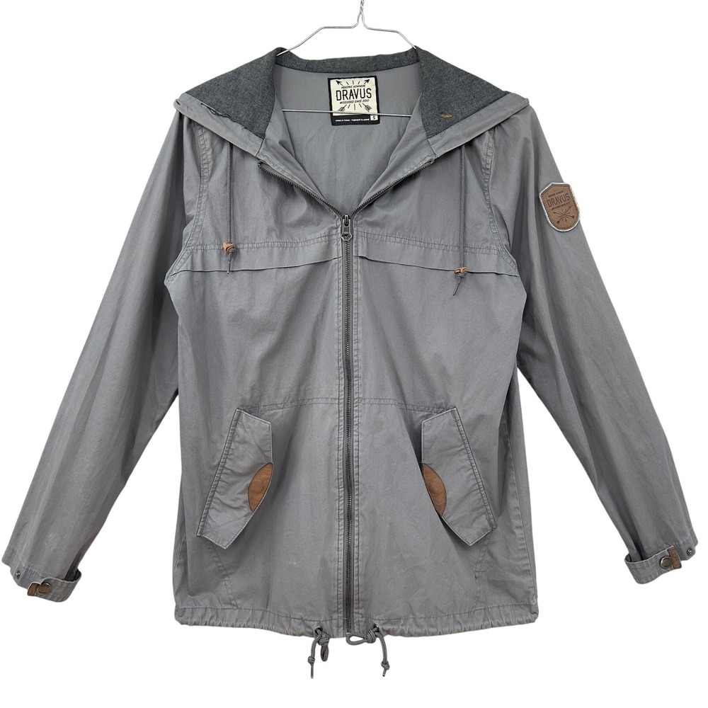 Dravus "Heading Nowhere" Gray Hooded Utility Jacket Men's‎ Size S